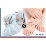 Кликните для увеличения изображения Гелевые носочки для педикюра Braphy маска пилинг для ног, 1 пара. (Годность до 14.04.2018г.)
